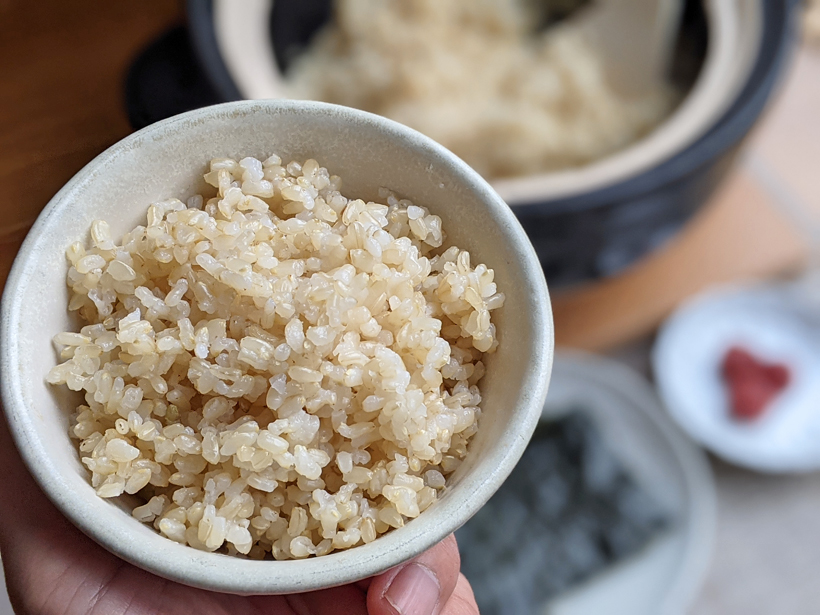 自然栽培米「旭×亀の尾」の玄米