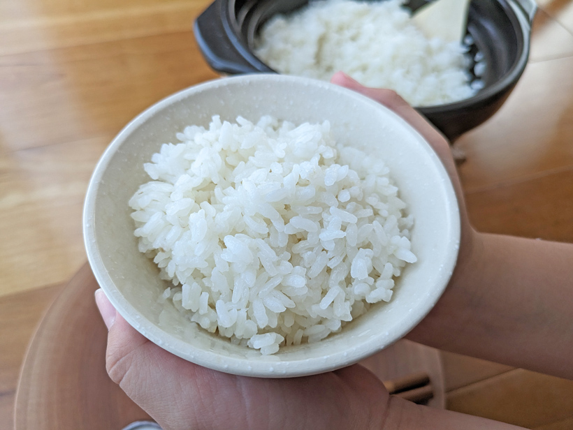 のどか米自然栽培米のご飯