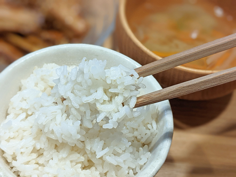 自然栽培米イセヒカリのご飯